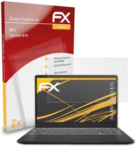 atFoliX 2x Beschermfolie voor MSI Summit B14 Screen Protector mat&schokbestendig - Afbeelding 1 van 8