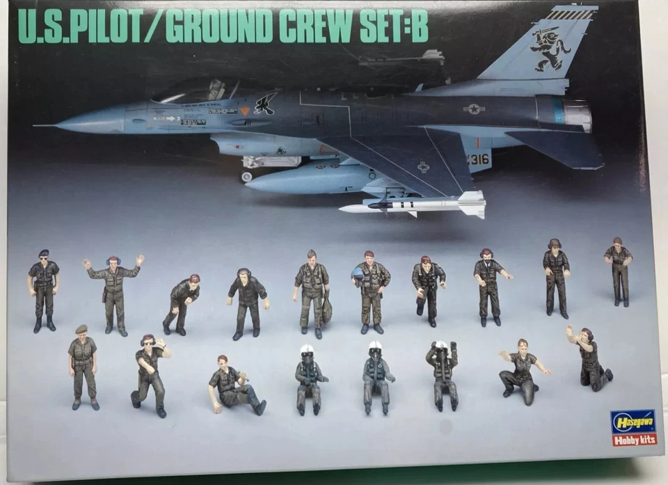 Hasegawa - 1/48 U.s. Pilot Ground Crew B Ha36005