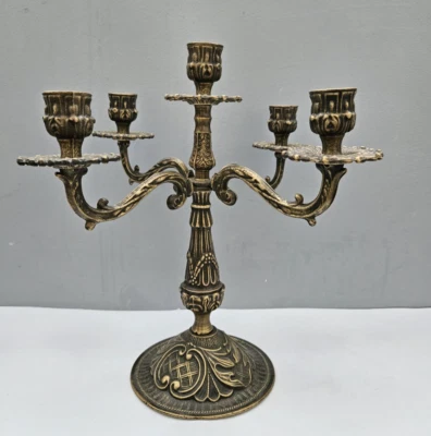 Chandelier ancien en bronze - Photo 1/4