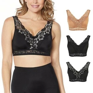 Rhonda Shear 3-pc "Betty" Pin-Up Bra with Pads and Adjustable Back 689-659, 2X - Picture 1 of 7