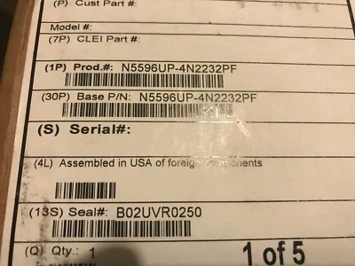 New Cisco Nexus N5596UP-4N223PF 10GB +4 x 2232PP Expansion Switches FET-10G  - Image 1 of 4