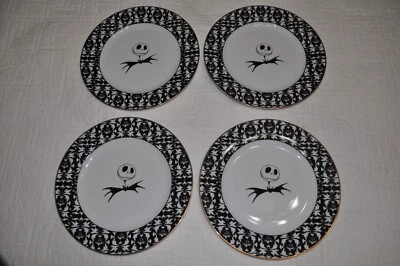 Novo Conjunto de 4 Pratos de Jantar Nightmare Before Christmas Jack Skellington Halloween - Imagem 1 de 3