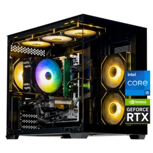 IPASON Gaming PC, Intel I5 12400F, NVIDIA RTX 4060, 32GB RAM, 1TB M.2, RGB - NEW - Picture 1 of 7