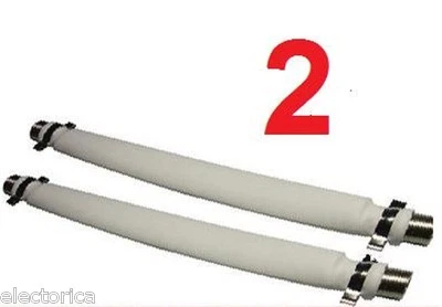 2 X FLAT COAXIAL COAX CABLE RG6 DOOR WINDOW HD TV CATV RG59 SATELLITE ANTENNA   - Image 1 of 2