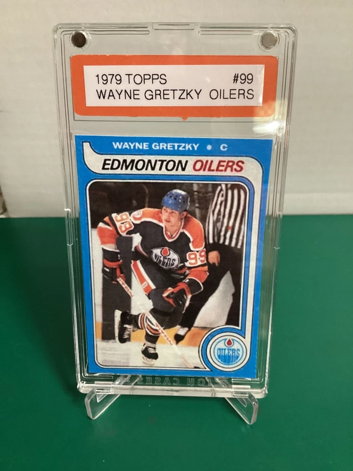 1979 Topps Wayne Gretzky Rookie Variation RC ~ Edmonton Oilers ~ Orange Mag Pro Foto 1 de 4
