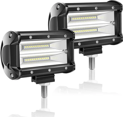 2Pc Faro Da Lavoro Led Trattore 13Cm 72W Fari Led Fuoristrada 12V Fascio Inondaz - Immagine 1 di 4