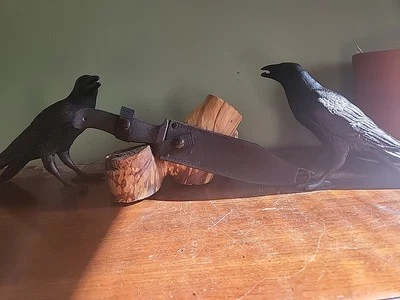 Cuchillo Bowie Vintage COLD STEEL BUSHRANGER Carbono V con Hoja Fija de 7.5" EE. UU. Foto 1 de 4