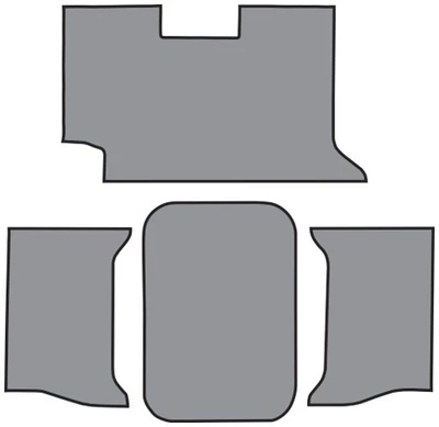 1962-1964 Chevrolet Impala Trunk Mat Convertible in Carpet with Pad Loop Aqua Foto 1 de 3