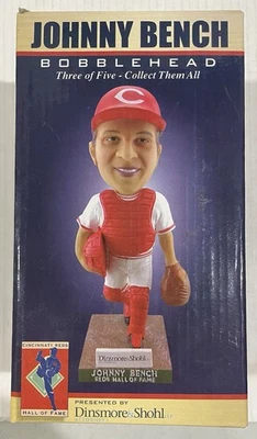 Johnny Bench Bobblehead 2011 Letter N Cincinnati Reds Hall of Fame Dinsmore - Image 1 of 4