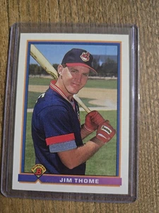 Jim Thome ROOKIE 1991 Bowman #68 Cleveland Indians RC MLB HALL FAME 2.4JL - Bild 1 von 2