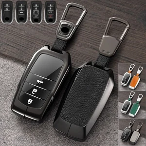 Zinc Alloy TPU Leather Car Key Case Cover For Toyota Highlander Corolla Camry - Picture 1 of 24