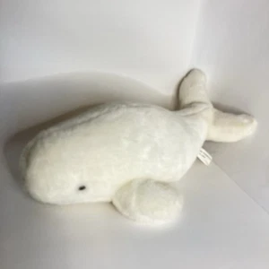 Vintage Metro Premium White Whale Beluga Plush Stuffed Animal Toy Korea 16" - Picture 1 of 8