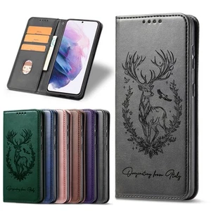 Phone Case Cover for Huawei Honor 300 200 100 90 Lucky Deer Leather Wallet Case - Picture 1 of 18