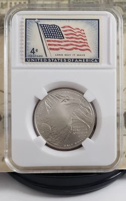 2008-S Bald Eagle Commemorative Half Dollar with US Stamps - Nice! W18 - Image 1 of 4