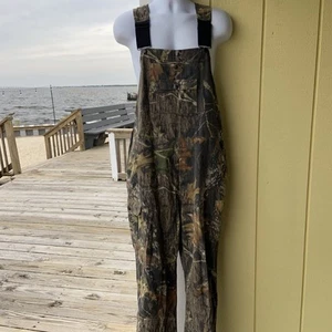 VTG Jerzees Outdoors Overalls Mens 38 Camo Mossy Oak Break Up CM16 - Picture 1 of 17