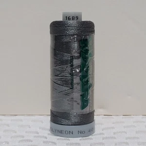 New Madeira Embroidery Thread Polyneon 1000M Gray 1689 lot 7807 #40 Polyester - Picture 1 of 2