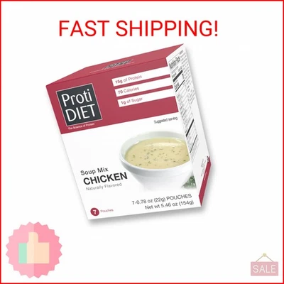ProtiDIET High Protein Chicken Soup Mix - Low Sugar, No Fat, Quick and Easy-to-P - Image 1 of 2