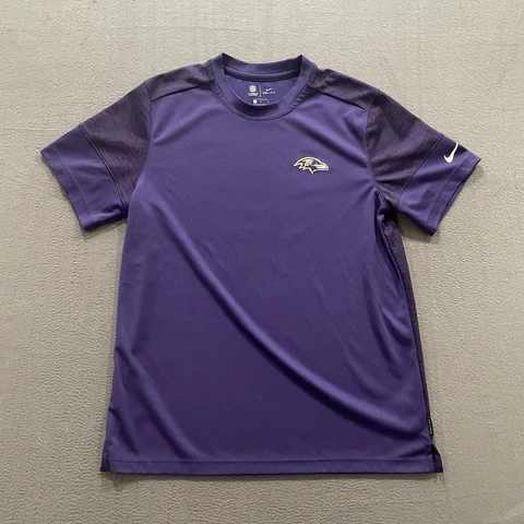Nike On Field Apparel Baltimore Ravens T Shirt Mens Large Purple Stretch NFL Cover