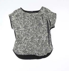George Womens Gold Floral Viscose BlendT-Shirt Size 10 - Picture 1 of 12
