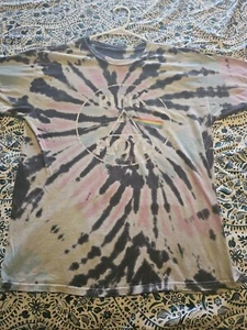 Pink Floyd Dark Side Of The Moon Spiral Tie Dye T-Shirt Sz M/L Black Pink Blue - Picture 1 of 4
