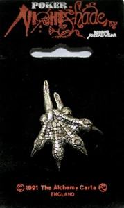 Alchemy Gothic Poker Rox NIGHTSHADE Dinosaur Claw Jurassic Lapel Pin Clasp - Picture 1 of 1