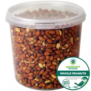 GardenersDream Whole Peanuts - Fresh Garden Seed Wild Bird Food Nut Feed In Tubs - Picture 1 of 25