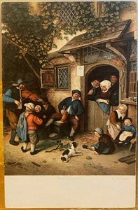 Postal artística ADRIAEN VAN OSTADE pintura holandesa el músico La Haya Stengel - Imagen 1 de 2
