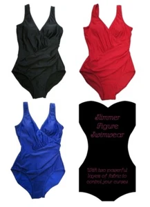 Womens Support One Piece Swimsuit Ladies Control Panel Swimming Costume Pool - Picture 1 of 8