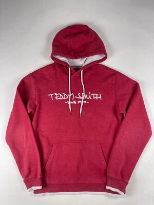 sweat teddy smith rouge vintage brodé - Photo 1/4