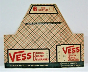 Vintage Vess Billion Bubble Soda Pop Flasche 6 Stück Transportkarton unbenutzt alter Lagerbestand - Bild 1 von 2