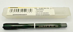 Guhring 819 M12x 1,75 Weißring HSS-E Gerade Flöte Maschinengewindebohrer für Gusseisen - Bild 1 von 3