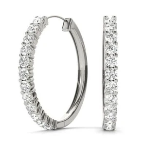 14kt Gold Diamond Earrings-'Huggies'- D.25ct - Picture 1 of 7