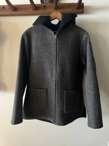 Alpaka’s Peru Handmade Alpaca Zip Front Coat, Small, Gray/Black, REVERSIBLE - Picture 1 of 8