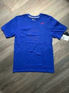 Nike Men's Chicago Cubs Baseball Rush Blue T-Shirt Small - Picture 1 of 2