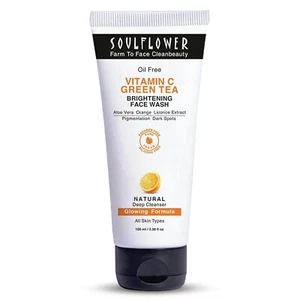 Soulflower Vitamin C Face Wash for Glowing Skin, Deep Cleansing, Face Cleanser w - Picture 1 of 6