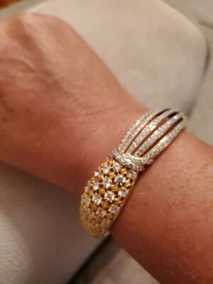 Victoria Wieck Absolute Silver 925 Vermeil 7.5" Bangle Bracelet Hsn $269 - Image 1 of 4