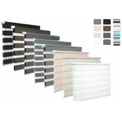 WOLTU Doppelrollo Klemmfix ohne Bohren Duo Rollo Seitenzugrollo Tür Fensterrollo - Bild 1 von 4