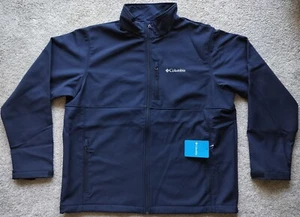 $110 Columbia Men Size XL Ascender Softshell Lined Jacket Water Resistant Navy - Picture 1 of 13