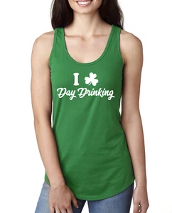 St.Patrick's Day Irish Pride Luck Collections Kelly Ladies Racerback Tank Top - Picture 1 of 13