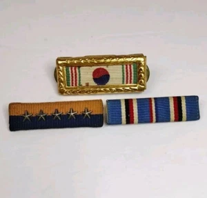 Korean War Army Ribbons Lot Of 3 Campaign Citation - Picture 1 of 7
