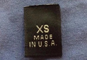100 piezas Ropa Tejida Negra Talla Etiqueta Etiqueta Hecha en EE. UU. Extra Pequeña XS - Imagen 1 de 1