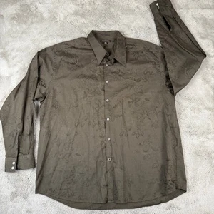 SALTAIRE Floral Dress Shirt - Olive Green, Long Sleeve, Button Up - XXL - Picture 1 of 6