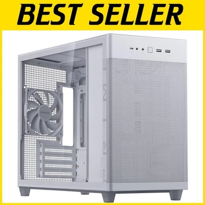 Cool and Compact AP201 White MicroATX Case with Tool-Free Tempered Glass Panels - Image 1 of 4