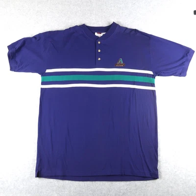 Camiseta Henley Vintage Años 90 Arizona Diamondbacks Hombres XL Logo Bordado MLB Foto 1 de 4