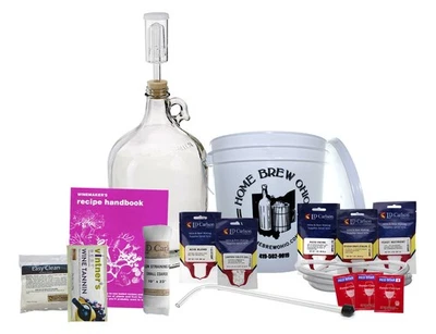 Kit de equipo para hacer vino de frutas de 1 galón Foto 1 de 4