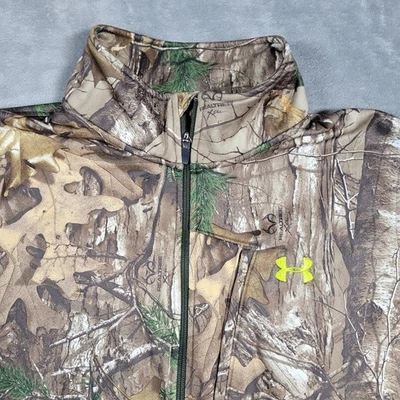 Under Armour Scent Control Fleece Jacket Mens 2XL Camo RealTree Xtra Full Zip  - Image 1 of 4