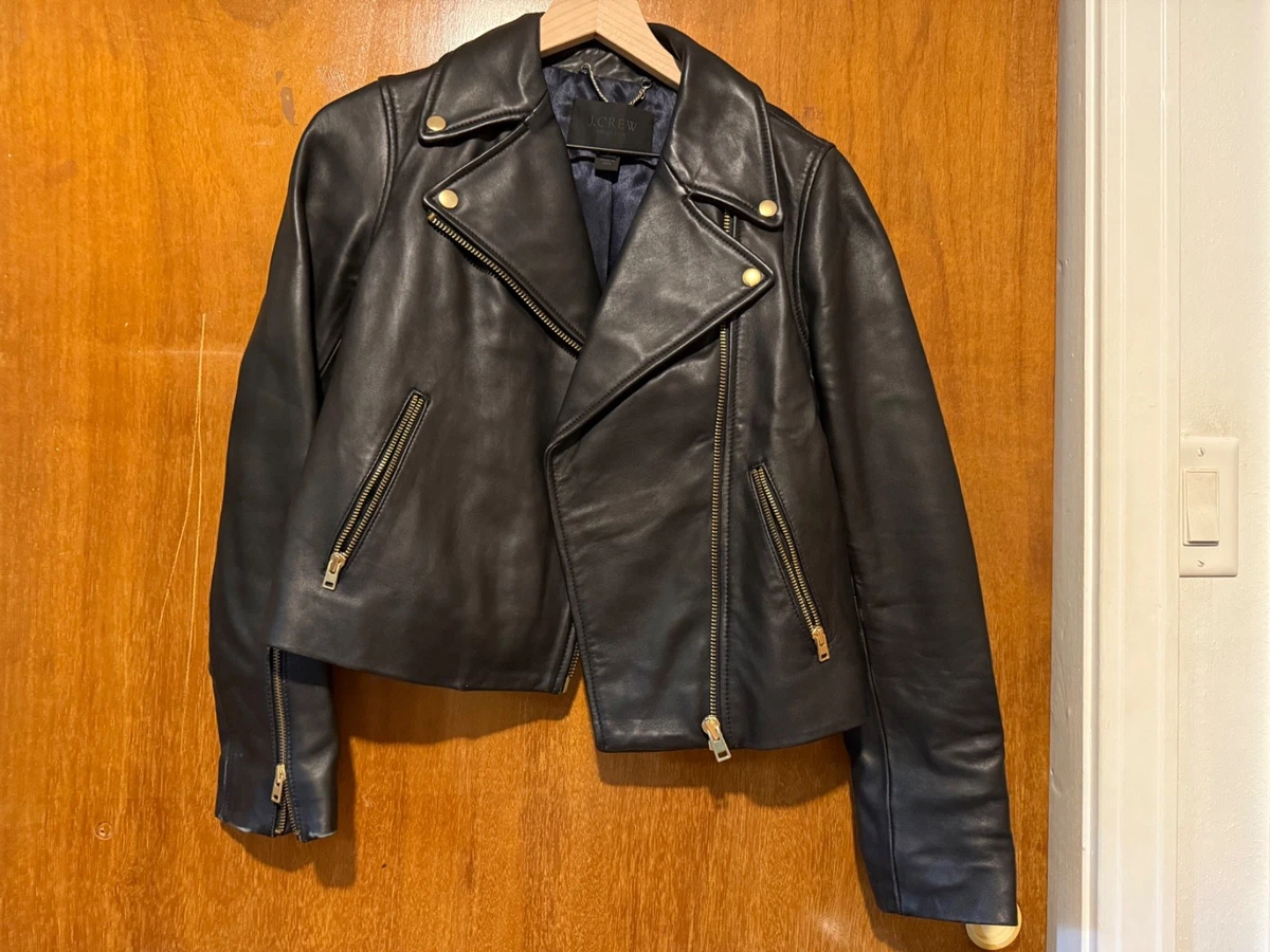 J.CREW Leather Outer Shell Black Coats, Jackets & Vests for Women
