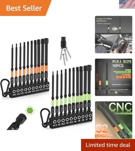 20PCS Allen Wrench Drill Bit Set - 4" S2 Steel with Magnetic Tips for Precision - Picture 1 of 11