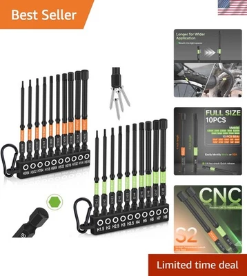 20PCS Allen Wrench Drill Bit Set - 4" S2 Steel with Magnetic Tips for Precision - Image 1 of 4