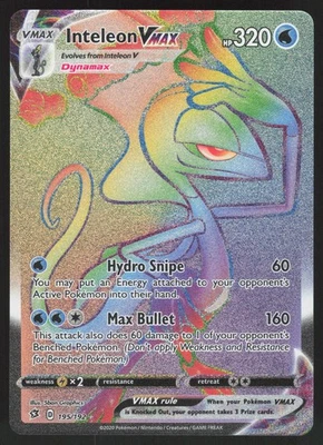 Inteleon VMAX 195/192 Secret Rare Pokemon TCG Rebel Clash NM - Image 1 of 2